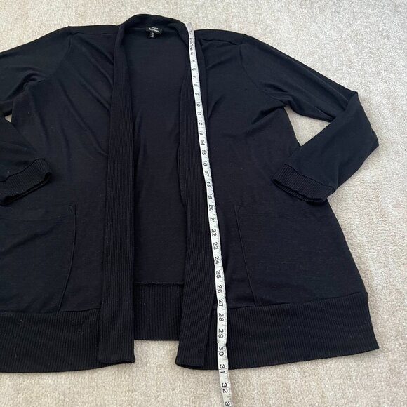 Bobeau Open Front Black Knit Cardigan 2X - Picture 5 of 10